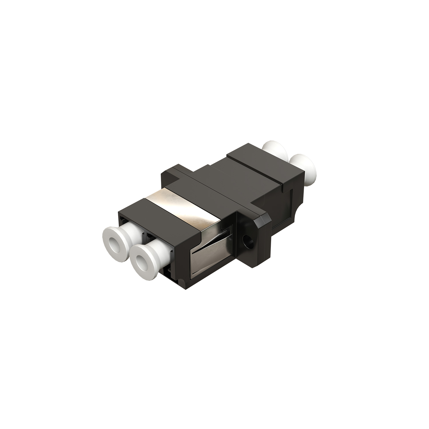 Розетка оптическая соединительная LC/UPC, SM 9/125 OS2, двойная, цвет черный