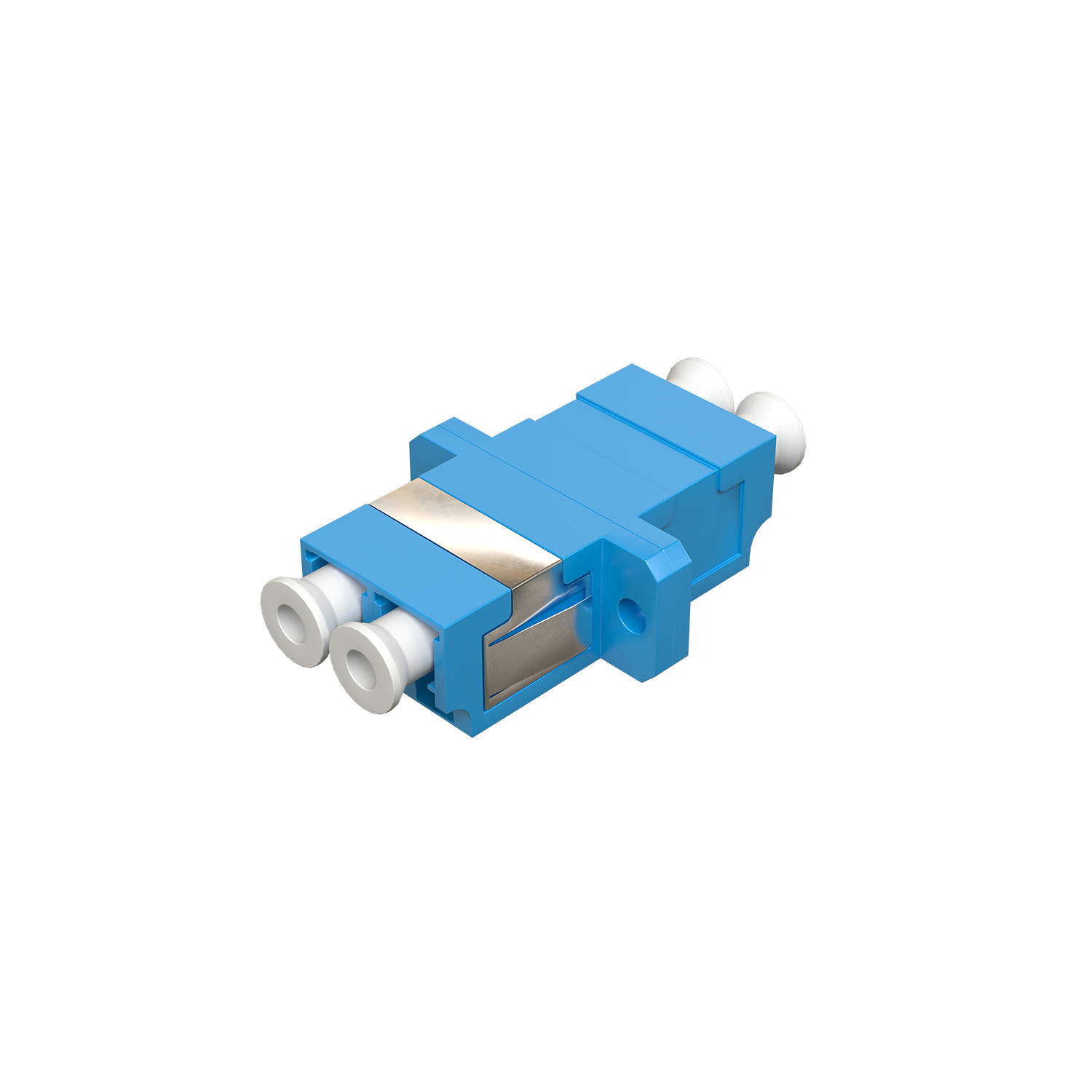 Розетка оптическая соединительная LC/UPC, SM 9/125 OS2, двойная, цвет синий