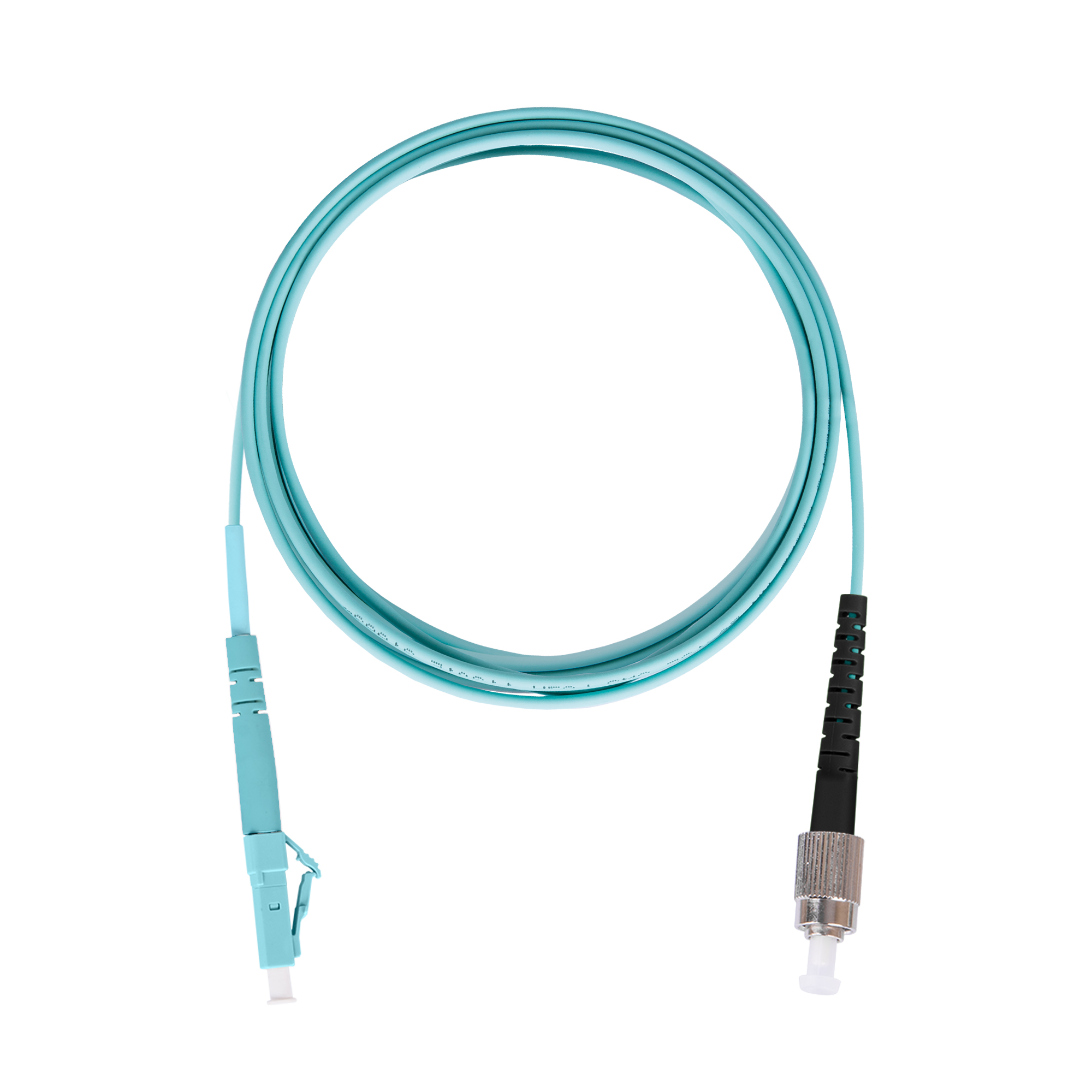 Шнур оптический переходной, одинарный, многомодовый MM 50/125 OM3, LC/UPC-FC/UPC, LSZH нг(A)-HF, 2 м