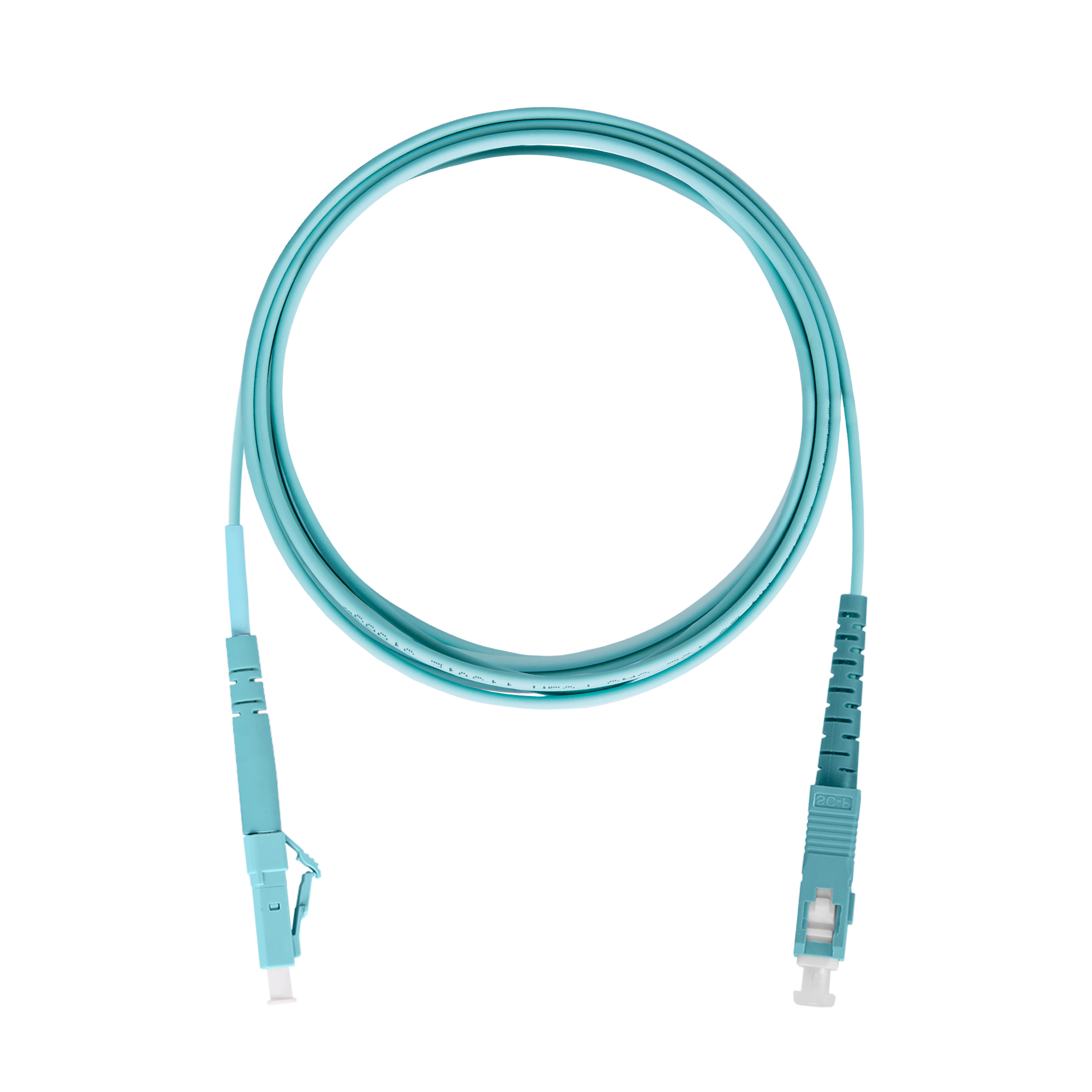 Шнур оптический переходной, одинарный, многомодовый MM 50/125 OM3, LC/UPC-SC/UPC, LSZH нг(A)-HF, 1 м