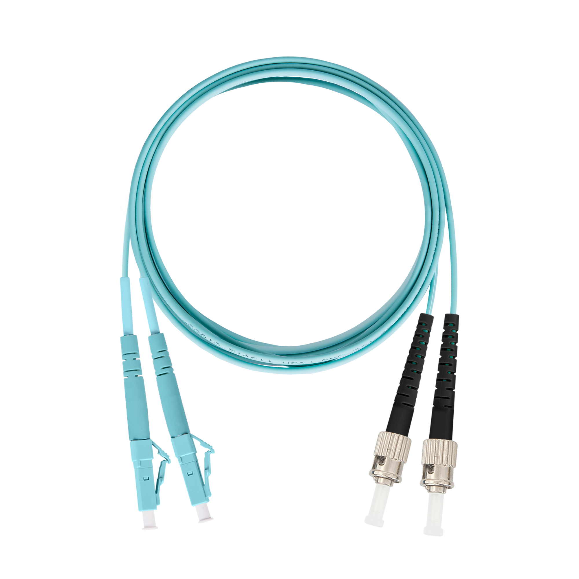 Шнур оптический переходной, двойной, многомодовый MM 50/125 OM3, LC/UPC-ST/UPC, LSZH нг(A)-HF, 10 м
