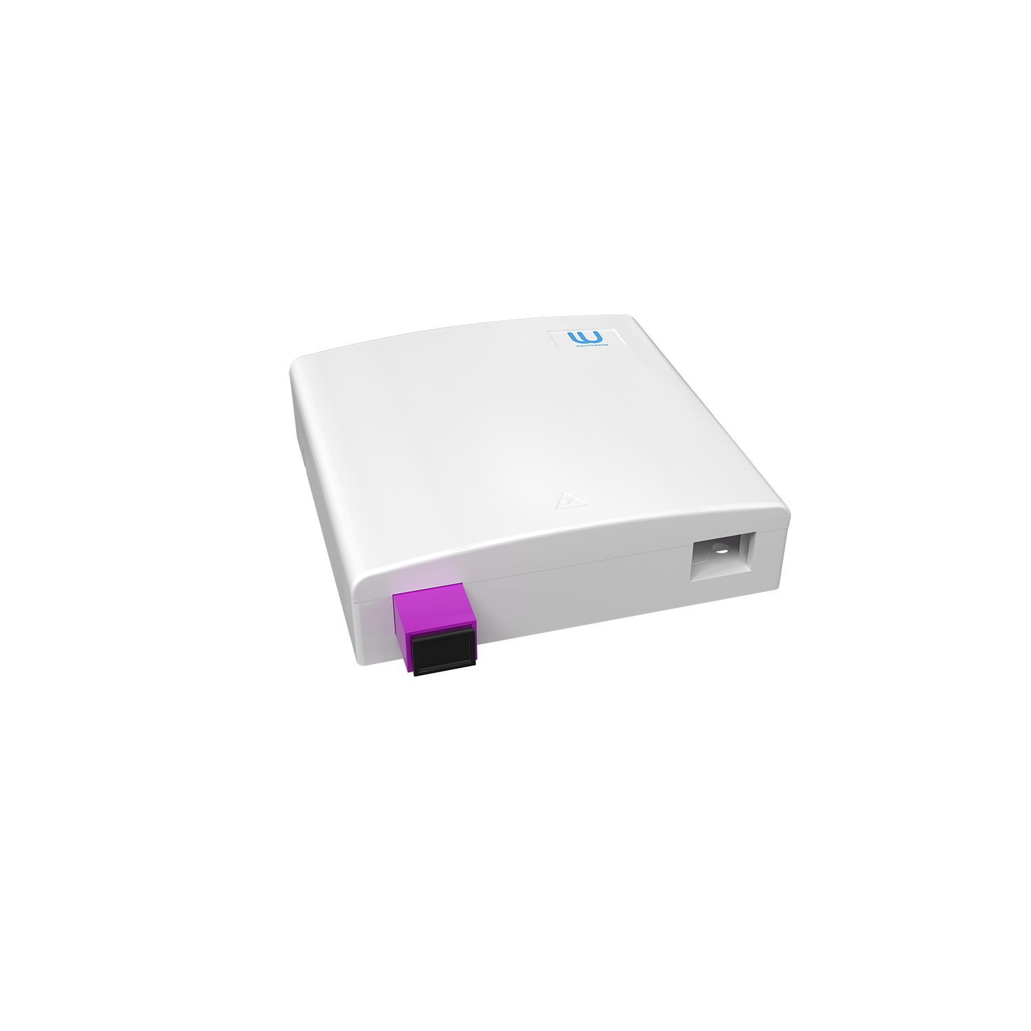Настенная коробка, полный комплект, SC/UPC, MM 50/125 OM4, 1 порт, ABC, 86х86х24 мм, цвет белый