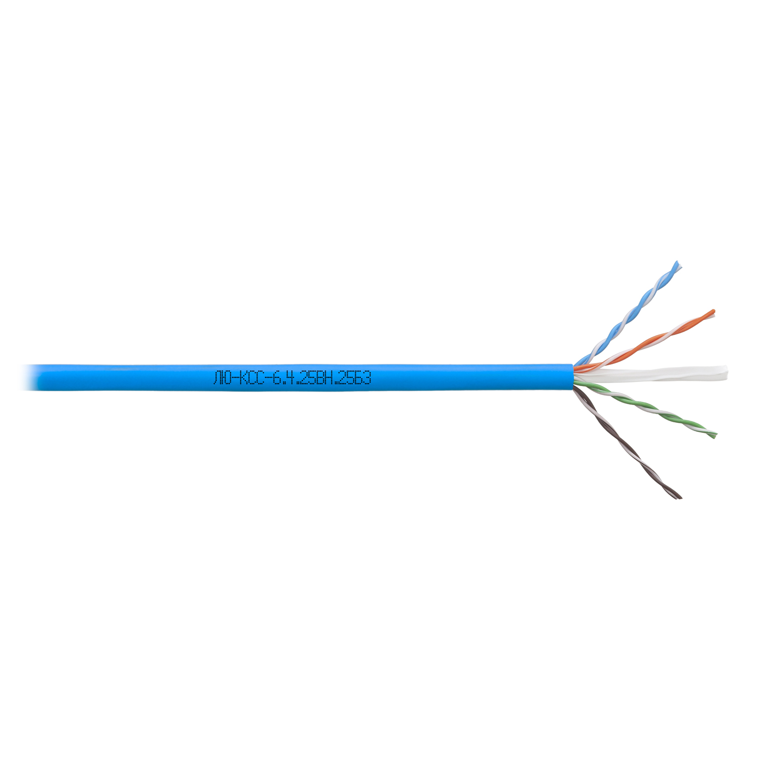 Кабель Суприм U/UTP, 4 пары, Кат.6 (Класс E), 250 МГц, AWG 23, внутренний, LSZH нг(A)-HF, синий, коробка 305 м