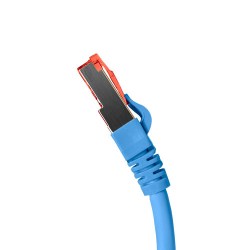 Шнур коммутационный (патч-корд) экранированный F/UTP, Кат.6, LSZH нг(A)-HF, цвет синий, 1.0 м