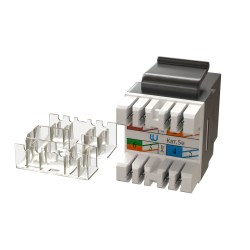 Модуль коммутационный типа Keystone, Кат. 5e, 180°, цвет черный