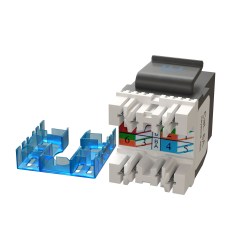 Модуль коммутационный типа Keystone, Кат. 6A, 180°, цвет черный