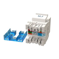 Модуль коммутационный типа Keystone, Кат. 6A, 180°, цвет белый