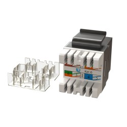 Модуль коммутационный типа Keystone Навигатор, UTP, Кат.5e, 180°, цвет черный