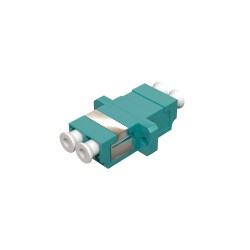 Розетка оптическая соединительная LC/UPC, ОМ3, многомод, двойная, цвет АКВА