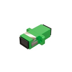 Розетка оптическая соединительная SC/APC, одномод, одинарная, цвет зеленый