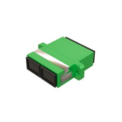 Розетка оптическая соединительная SC/APC, одномод, двойная, цвет зеленый