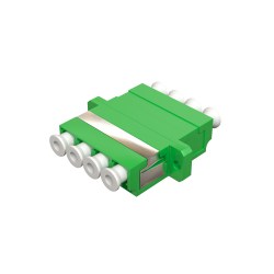 Розетка оптическая соединительная LC/APC, одномод, квадро, цвет зеленый