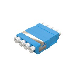 Розетка оптическая соединительная LC/UPC, одномод, квадро, без фланца, цвет синий