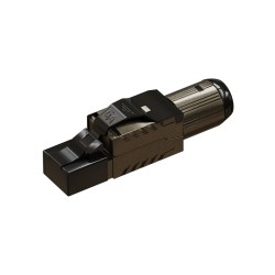 Коннектор RJ45/8P8C под витую пару, Кат.5e, 50µ, T568B, самозажимной, полный экран