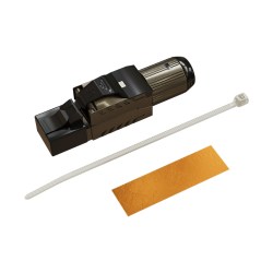 Коннектор RJ45/8P8C под витую пару, Кат.6A, 50µ, T568B, самозажимной, полный экран
